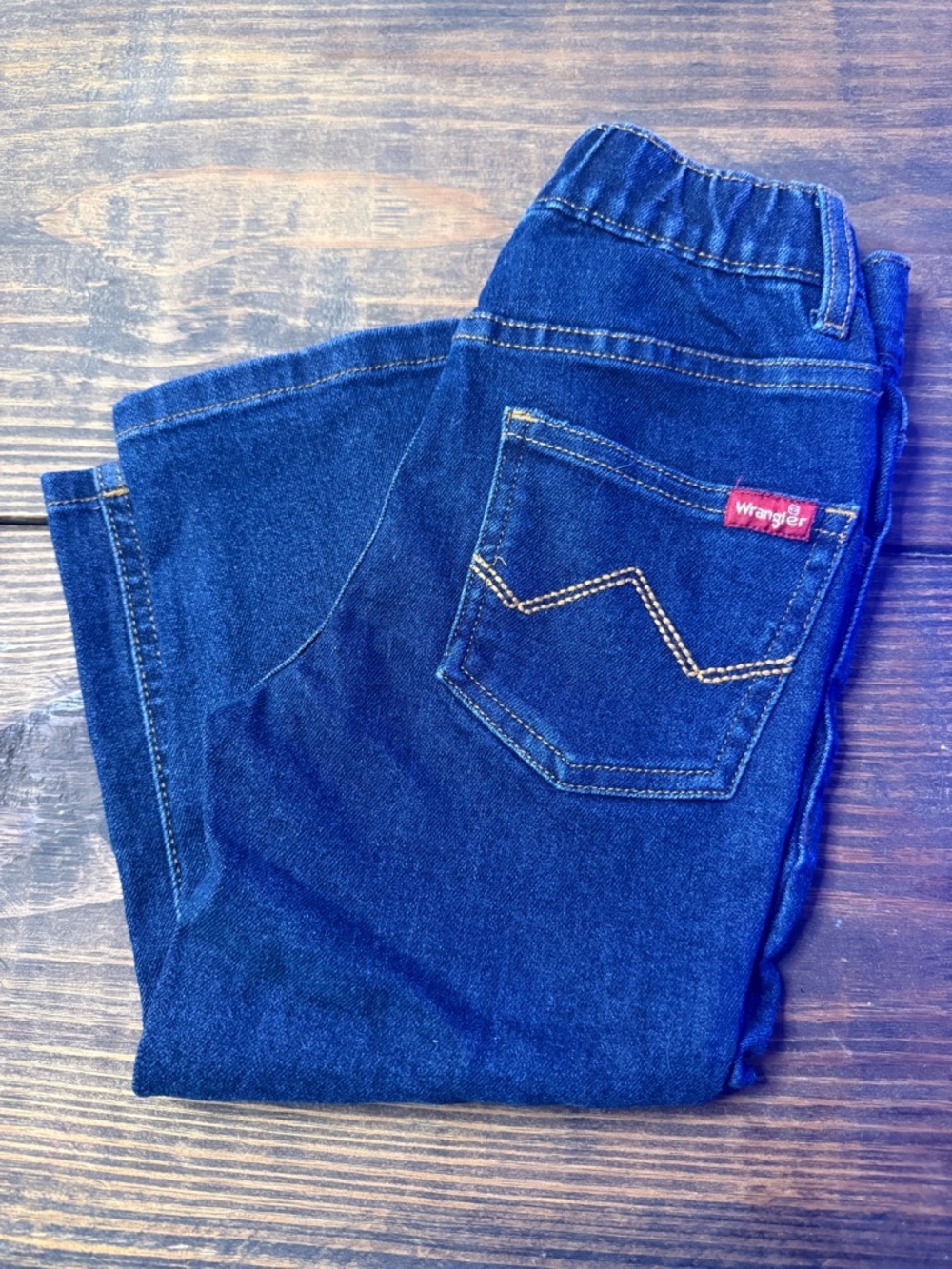 Wrangler Toddler Deep Blue Denim Straight Jeans
